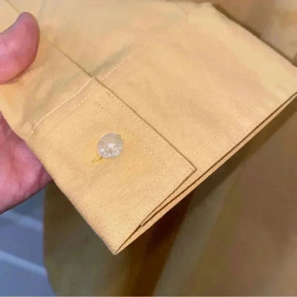 CHAPS Button Down Dress Shirt Size L Beautiful Yellow New With Tags - Picture 5 of 7